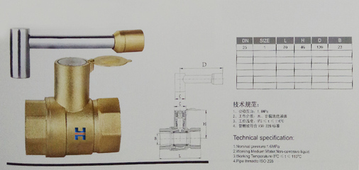 黄铜一字型磁性锁闭阀-上海沪冠阀门制造有限公司西南销售处
